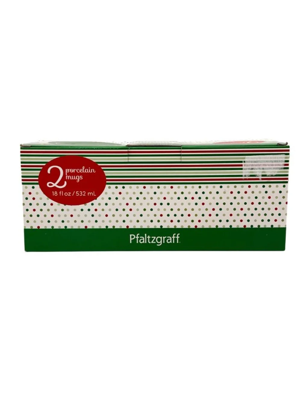Pfaltzgraff Gingerbread Men Porcelain Mug Set 18oz Christmas Holiday Gift Box